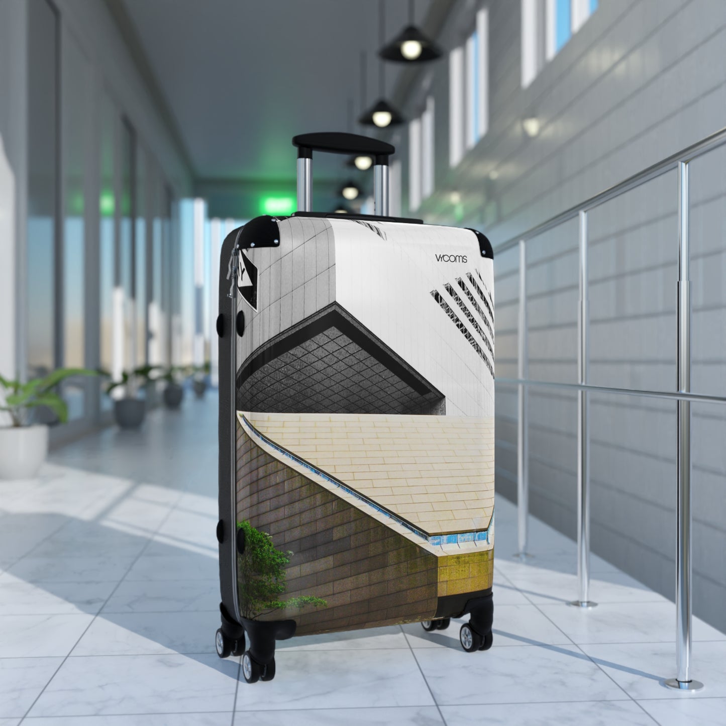 Architectural Photo Carry-On Suitcase — Modern Urban Travel Luggage