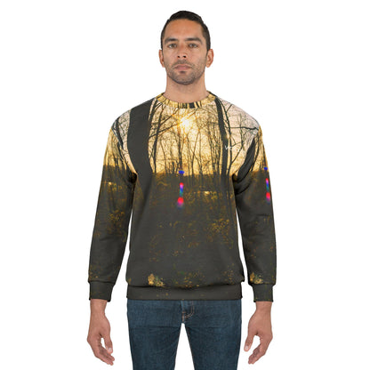 Sunlit Forest Sweatshirt — Golden Sunset Woodland
