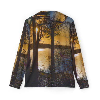Sunset Lake Forest Hoodie — Men's Warmup Pullover