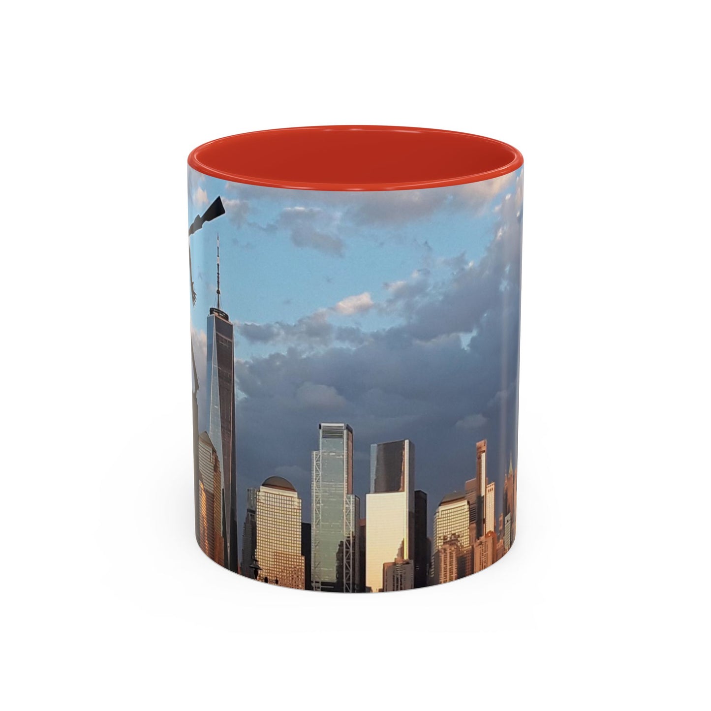 Two Tone Ceramic 11oz. Mug, Printed with a High-Res Image of  New  York City View.