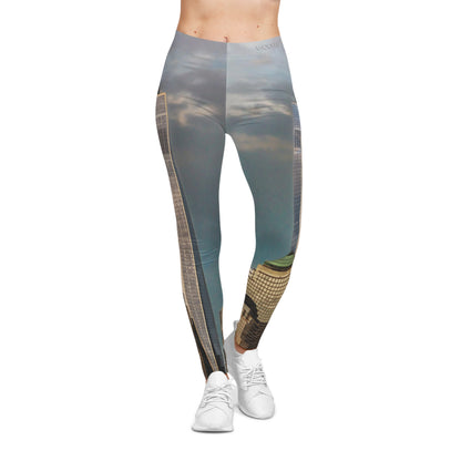 Skyline Cityscape Leggings — Downtown High-Rise Print