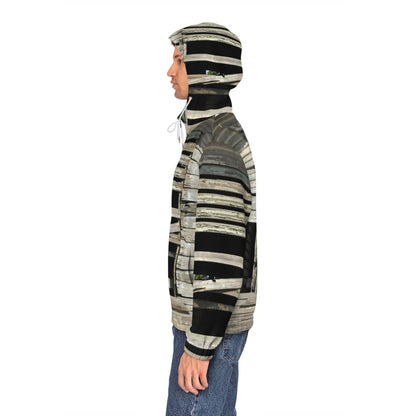 Rustic Weathered Wood Window Full-Zip Hoodie