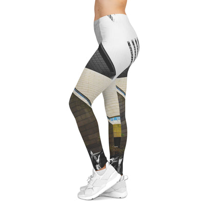 Leggings con imagen arquitectónica de Nueva York — Leggings urbanos de paisaje citadino para mujer