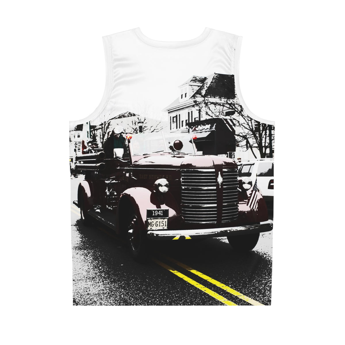 Jersey de camión de bomberos rojo vintage de los años 30