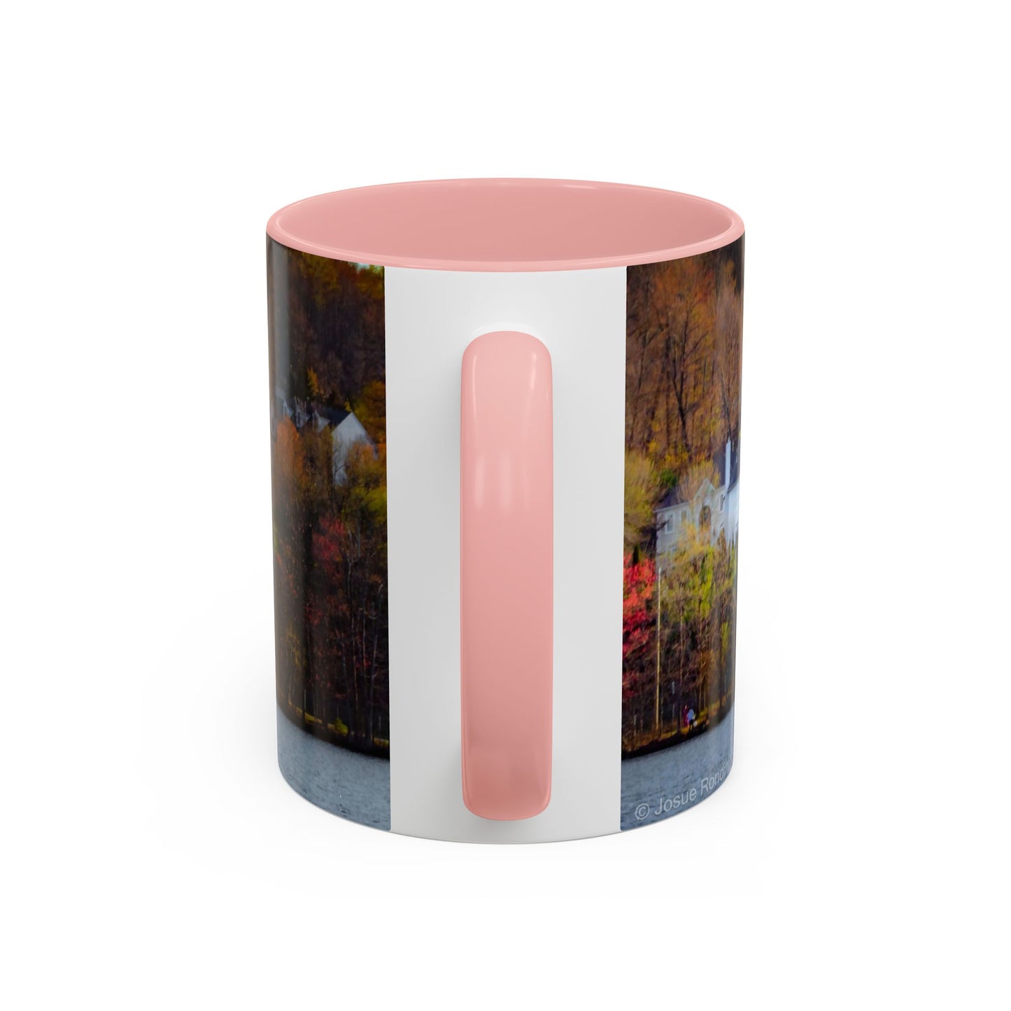 Two Tones, 11oz Ceramic Coffe Mug with Elegant High-Res, Full Color Natural Landscape Image.