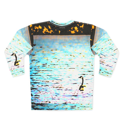 Swan Lake Sweatshirt — Pastel Watercolor Scenic Crewneck