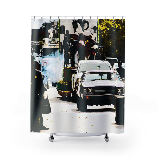 Shower Curtain Printed With Exclusivie, High-Res, Full Color Beautiful Landscape.