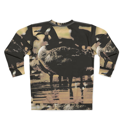 Swam Sunset Sweatshirt — Vintage Coastal Wildlife Crewneck