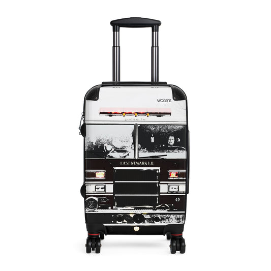 Vintage Fire Truck Carry-On Suitcase — Retro Emergency Vehicle Luggage