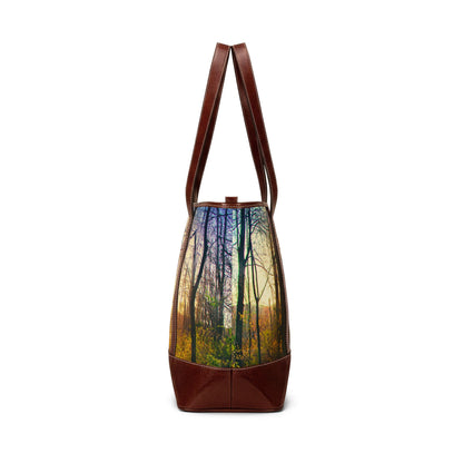 Sunrise Forest Tote Handbag – Nature Photography Canvas Tote