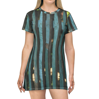 Blue Rustic Fence Dress — Vintage Garden Vibe